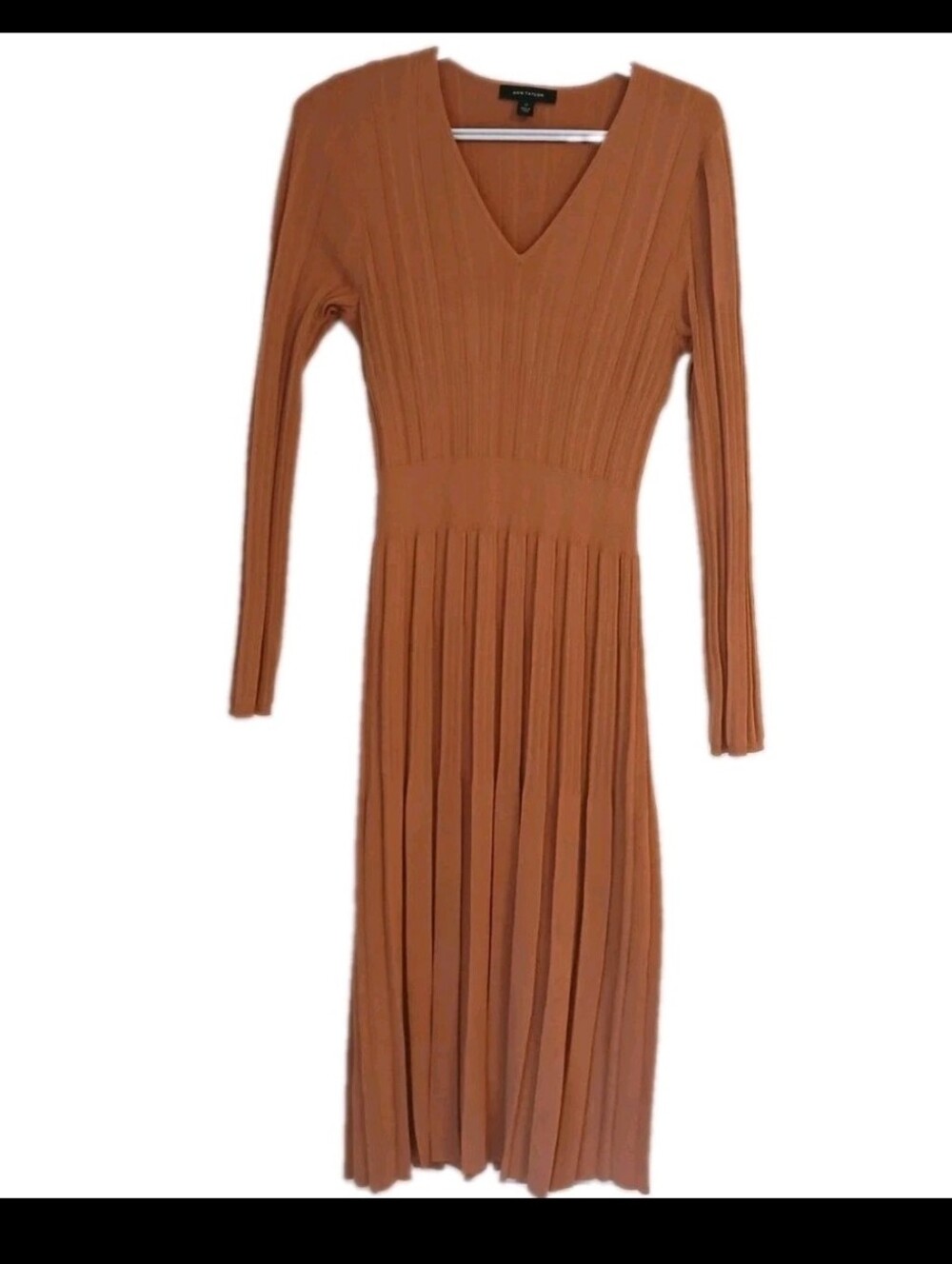 Women's And Taylor Ribbed It Pleated Sweater Dress Size LP